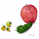 綱嶋悳子：リンゴとピーマンとミニトマト